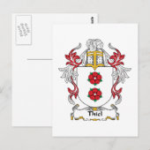 Thiel Family Crest Briefkaart (Voorkant / Achterkant)