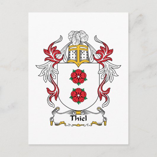 Thiel Family Crest Briefkaart (Voorkant)