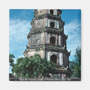 Thien Mu Pagoda, oevers van de Perfume River, Hue, Magneet