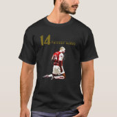 Thierry henry 14 op dark red t-shirt (Voorkant)