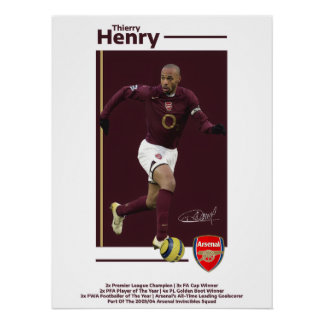 Thierry Henry Arsenal Poster