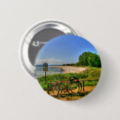 Thiessow Beach op Ruegen Island Ronde Button 5,7 Cm (Voorkant /achterkant)