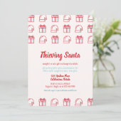 Thieving Santa Kerstfeestdag Kaart (Staand voorkant)