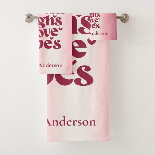 THIGHS EN LOVE VIBES VALENTIJNSE GLITTER DRIP THIC BAD HANDDOEK (Insitu)