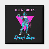 Thiick Thighs Crush Jongens Weightlift Bodybuildin Magneet (Voorkant)