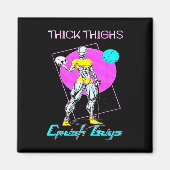 Thiick Thighs Crush Jongens Weightlift Bodybuildin Magneet (Voorkant)