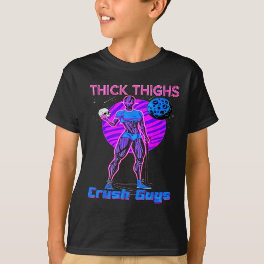 Thiick Thighs Crush Jongens Weightlift Bodybuildin T-shirt (Voorkant)
