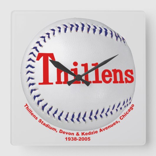Thillens-stadion, Chicago, Illinois Vierkante Klok (Voorkant)