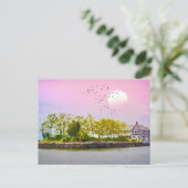 Thimble-eilanden bij zonsondergang briefkaart (Staand voorkant)