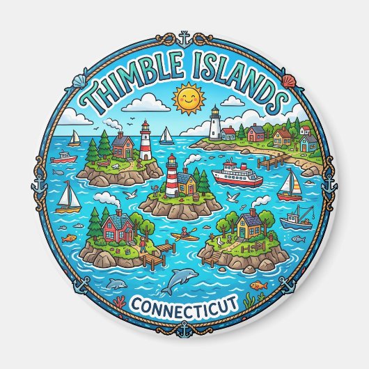 Thimble-eilanden, Connecticut Connecticut Magneet (Voorkant)