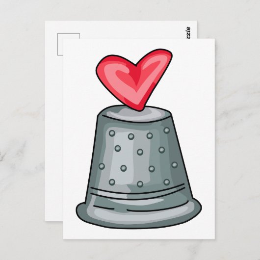 Thimble Heart Briefkaart (Voorkant / Achterkant)