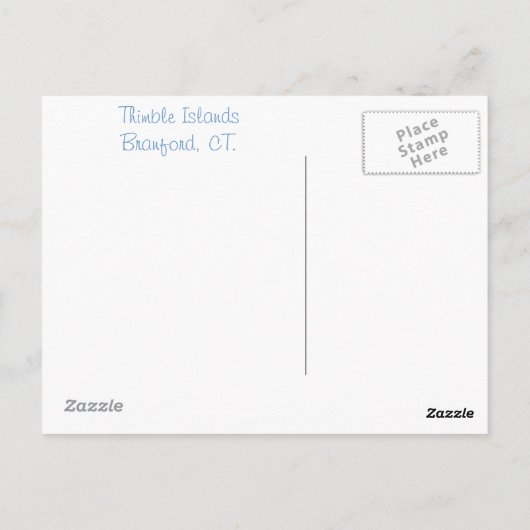 Thimble Island Briefkaart (Achterkant)