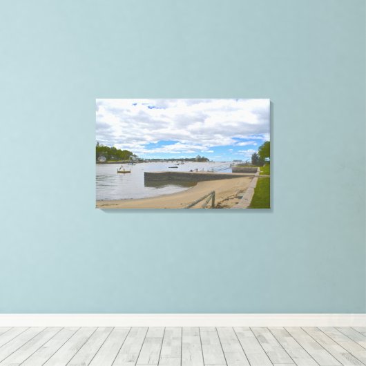 Thimble Island omwikkeld canvas Afdruk (Insitu (Houten vloer))