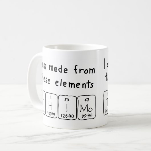 Thimo periodieke lijstnaam mok (Voorkant links)