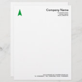 Thin Arrow - Grass Green Briefhoofd Sjabloon (Voorkant / Achterkant)