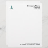 Thin Arrow - Ocean Green Briefhoofd Ontwerp (Voorkant / Achterkant)