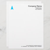 Thin Arrow - Sky Blue Persoonlijk Briefhoofd (Voorkant / Achterkant)