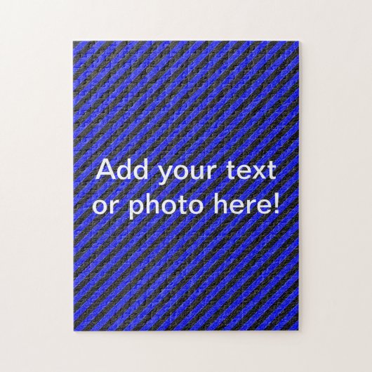 Thin Black and Blue Diagonal Stripes Legpuzzel (Verticaal)