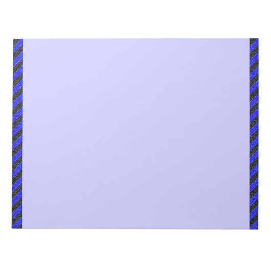 Thin Black and Blue Diagonal Stripes Notitieblok (Voorkant)