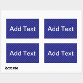 Thin Black and Blue Diagonal Stripes Rechthoekige Sticker (Vel)