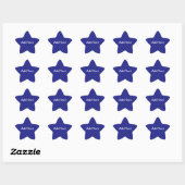 Thin Black and Blue Diagonal Stripes Ster Sticker (Vel)