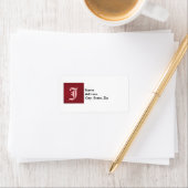 Thin Black and Red Diagonal Stripes Etiket (Insitu)