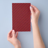 Thin Black and Red Diagonal Stripes Flyer (Hand)