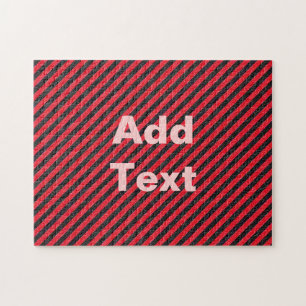 Thin Black and Red Diagonal Stripes Legpuzzel