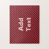 Thin Black and Red Diagonal Stripes Legpuzzel (Verticaal)