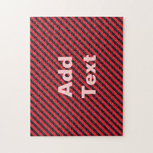 Thin Black and Red Diagonal Stripes Legpuzzel (Verticaal)