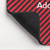 Thin Black and Red Diagonal Stripes Muismat (Hoek)