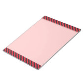 Thin Black and Red Diagonal Stripes Notitieblok (Schuin)