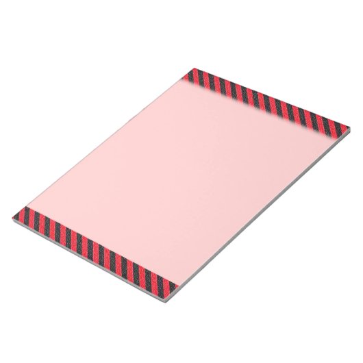 Thin Black and Red Diagonal Stripes Notitieblok (Schuin)