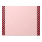 Thin Black and Red Diagonal Stripes Notitieblok (Voorkant)