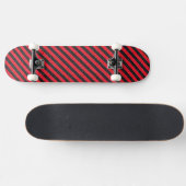 Thin Black and Red Diagonal Stripes Persoonlijk Skateboard (Horizontaal)