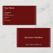 Thin Black and Red Diagonal Stripes Visitekaartje (Voorkant / Achterkant)