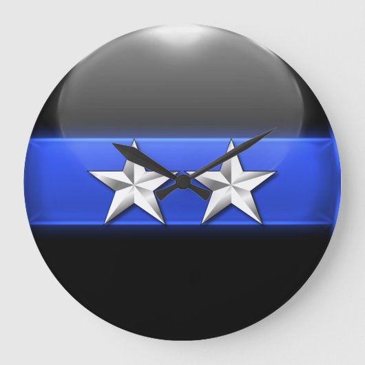 Thin Blue Line - 2-Star Chief Rank Insignia Grote Klok (Voorkant)