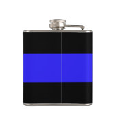 Thin Blue Line 2-Tone Gold in ruste politiesleutel Heupfles (Achterkant)