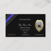 Thin Blue Line 4-badge-opties QR-code Visitekaartje (Voorkant)