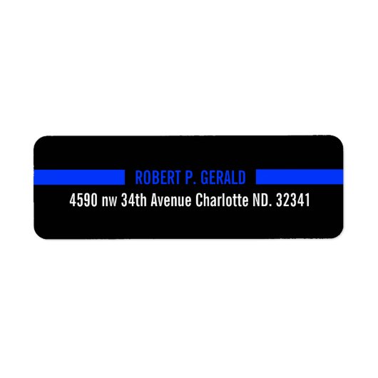 Thin Blue Line Aangepast Etiket (Voorkant)