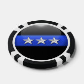 Thin Blue Line Aangepast Poker Chips (Enkel)