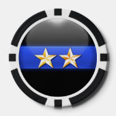 Thin Blue Line Aangepast Poker Chips (Voorkant)