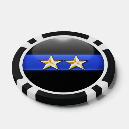 Thin Blue Line Aangepast Poker Chips (Enkel)