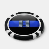 Thin Blue Line Aangepast Poker Chips (Enkel)