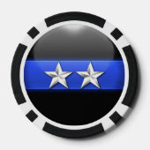 Thin Blue Line Aangepast Poker Chips (Achterkant)
