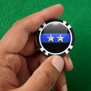 Thin Blue Line Aangepast Poker Chips