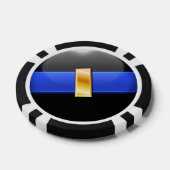 Thin Blue Line Aangepast Poker Chips (Enkel)