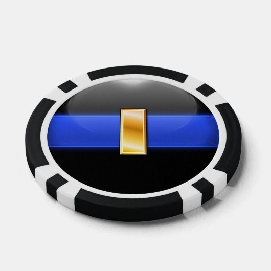 Thin Blue Line Aangepast Poker Chips (Enkel)