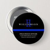 Thin Blue Line Aangepaste persoonlijke titel Ronde Button 7,6 Cm (Voorkant /achterkant)
