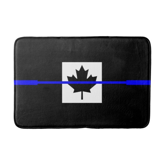 Thin Blue Line Accent on Canadian Flag Badmat (Voorkant)